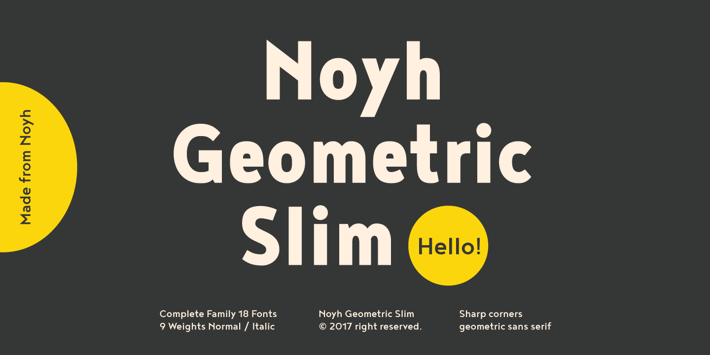Czcionka Noyh Geometric Slim